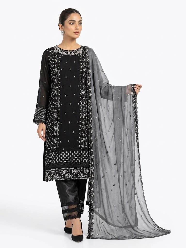 3-Piece Ready-to-Wear Embroidered Suit