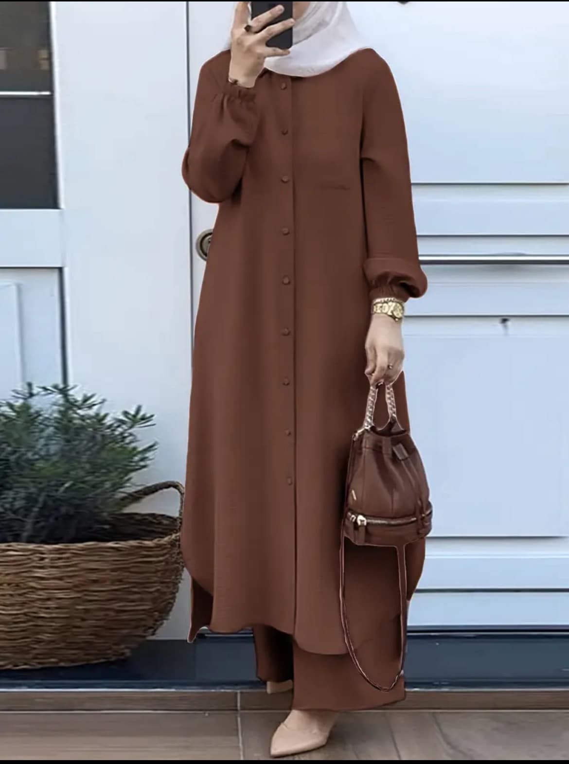Women's Arabic Style Autumn/Winter 2-Piece Set
